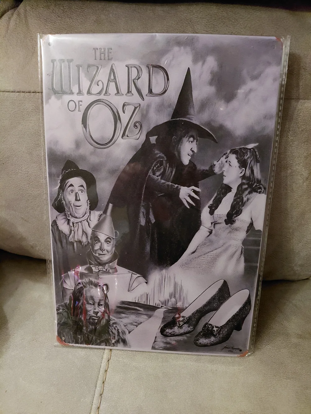 Wizard of Oz Dorothy Kids Costume Poster Tin - Black & White